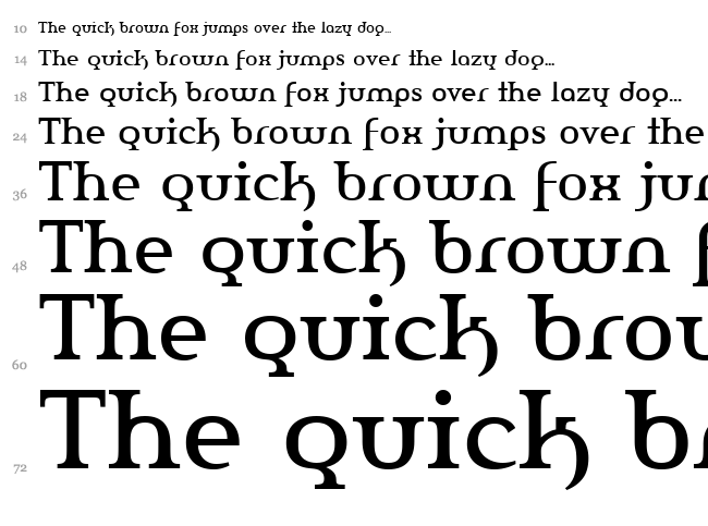 Amerika Pro font waterfall